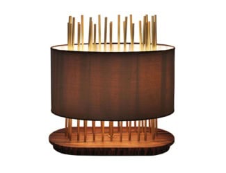 &lt;p&gt;
	Libe Designer Italian Table Light designed by Gianpaolo Rampolla &amp; Andrea Liguori is shown in natural oak wood. The diffusion of light is amplified by Asfour crystal lozenges. Chromed metal base.. Made in Italy.&lt;/p&gt;
