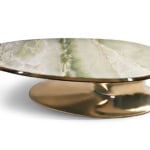 Sowilo modern luxury coffee table with grey Onyx Jade marble