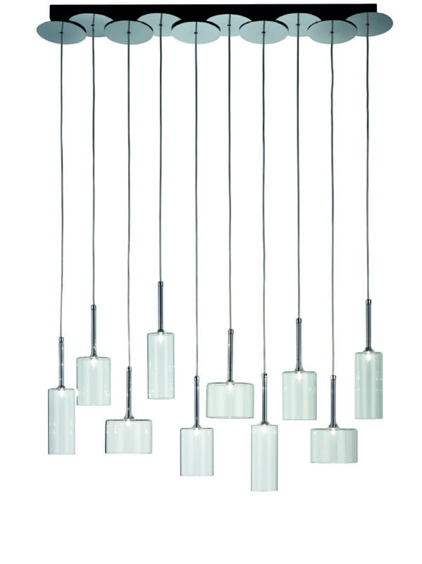 Spillray modern luxury hanging light with clear glass