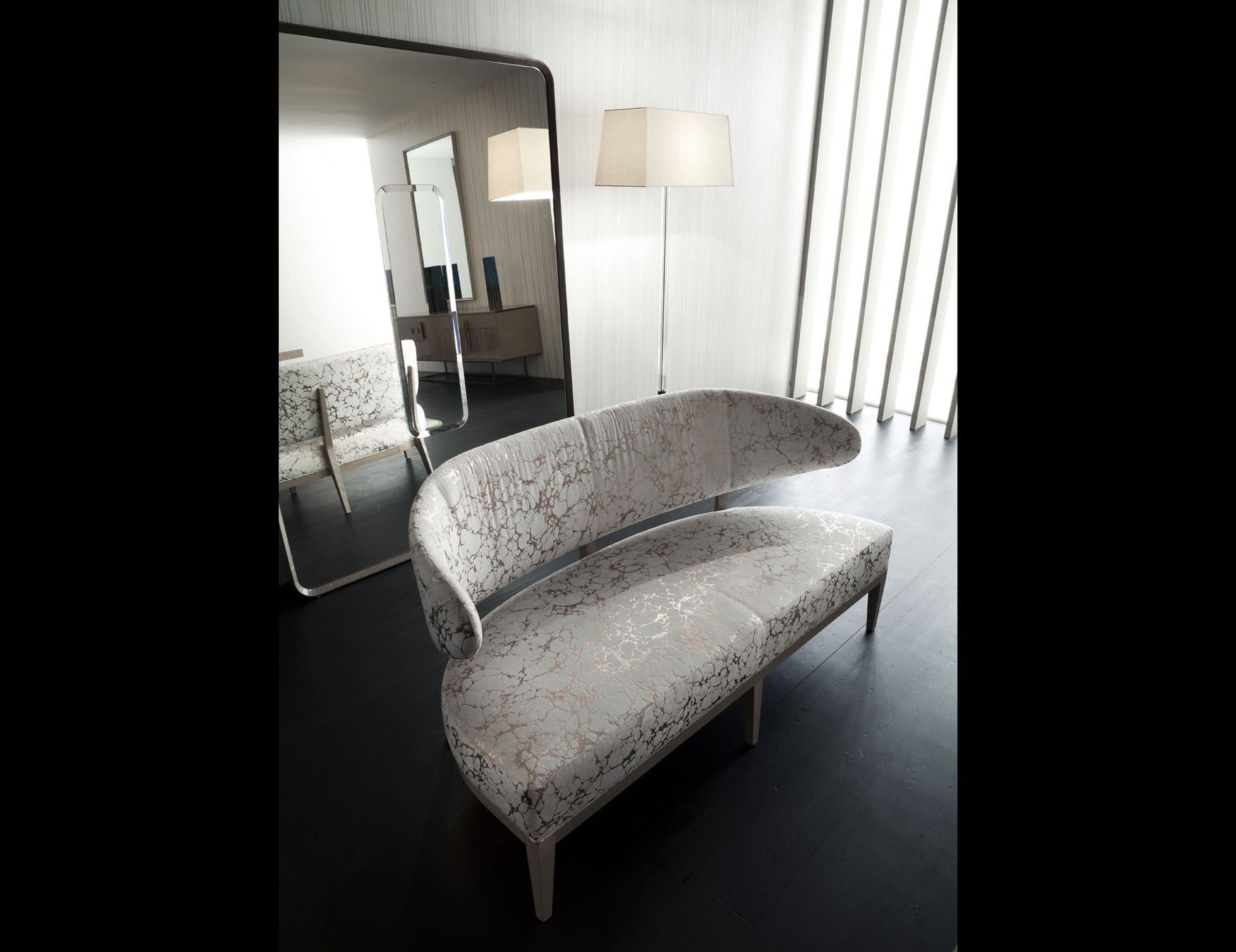 Symbol modern Italian mirror with brown mirrored glass