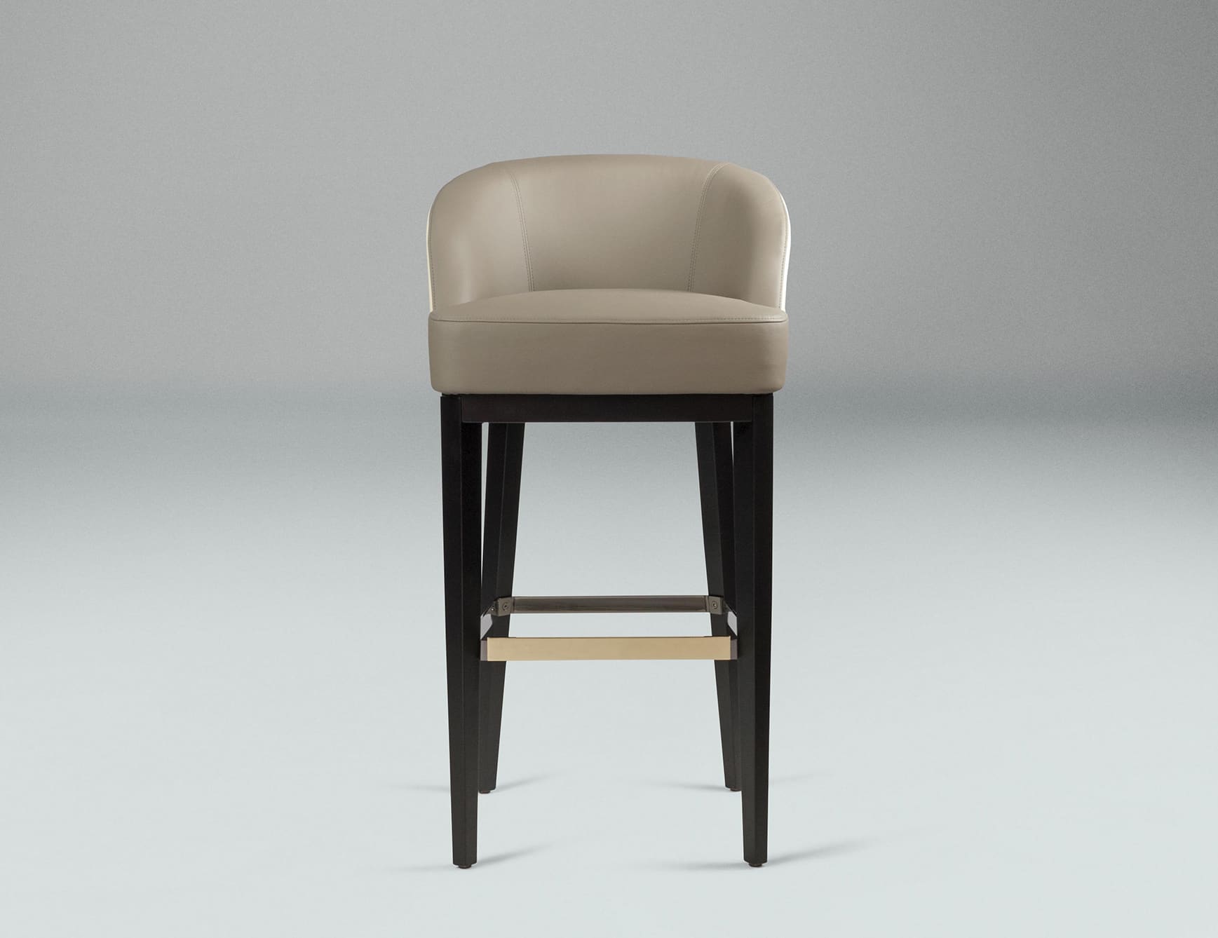 Venice modern luxury stool with ivory leather