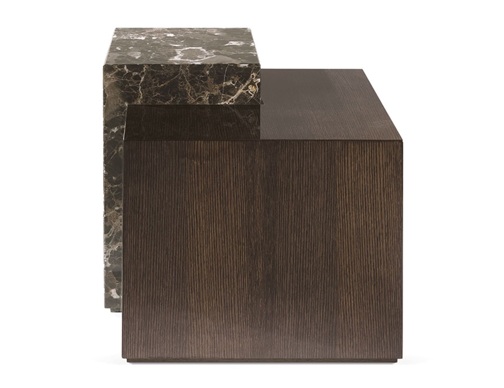 Vermeer modern luxury side table with brown Wenge wood