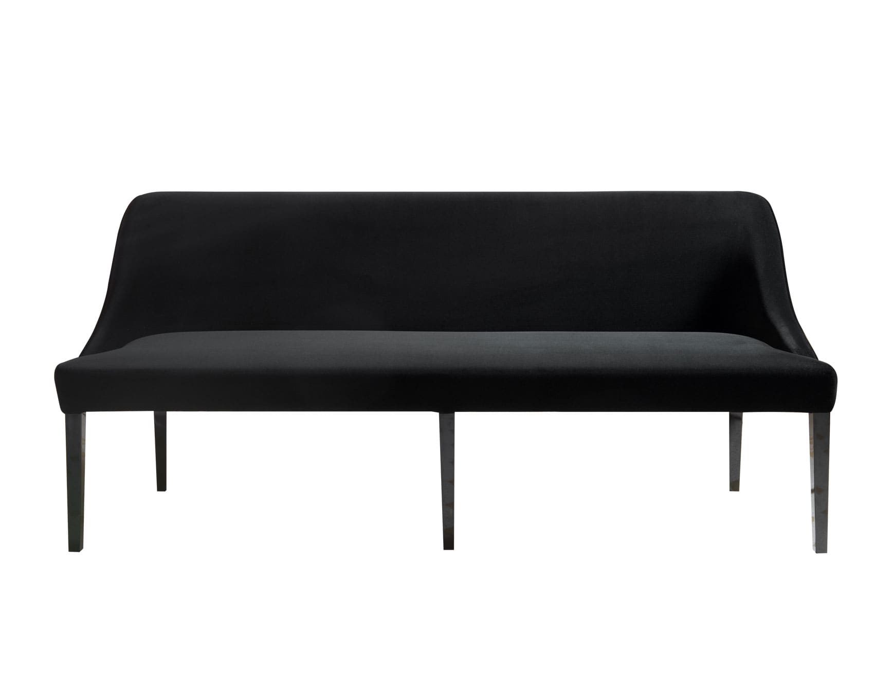 Vicky modern Italian ottoman bench with black fabric
