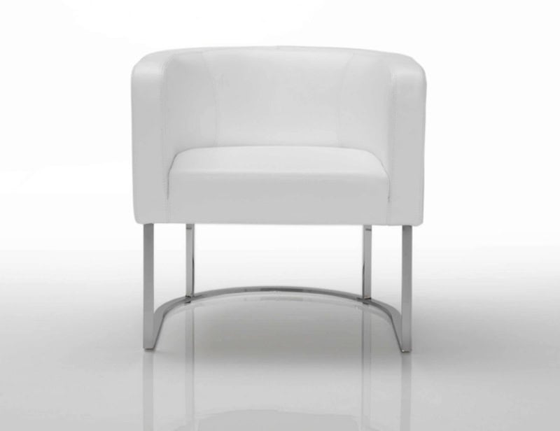 Vinci modern luxury chair with white leather