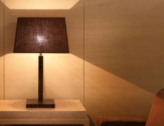 &lt;p&gt;
	Libe Designer Italian Table Light designed by Gianpaolo Rampolla &amp; Andrea Liguori is shown in natural oak wood. The diffusion of light is amplified by Asfour crystal lozenges. Chromed metal base.. Made in Italy.&lt;/p&gt;
