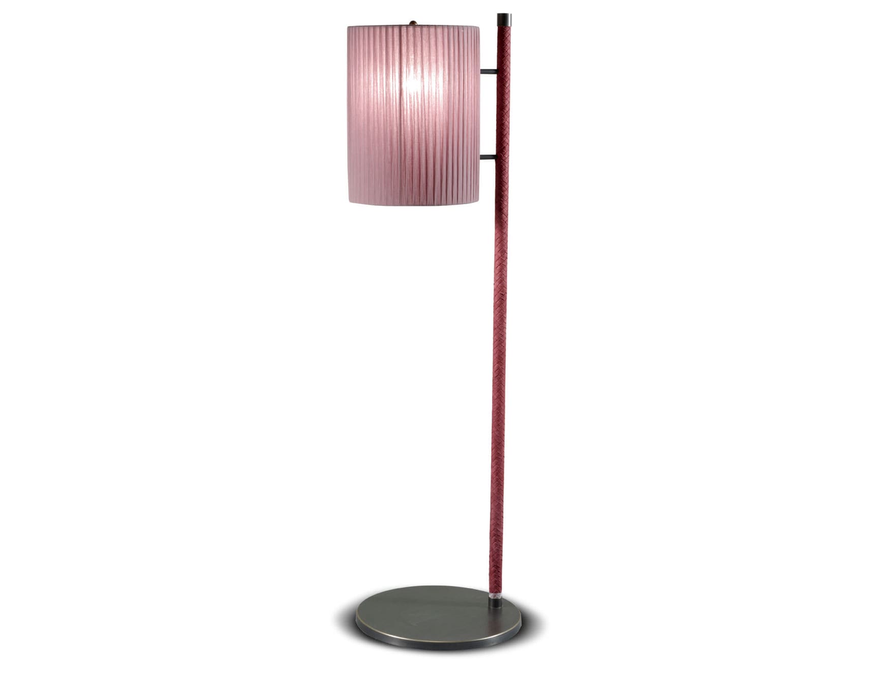 Zac modern Italian floor lamp with pink fabric