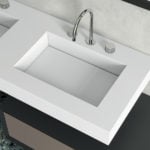 DR5 modern Italian bathroom vanity with cream lacquered wood