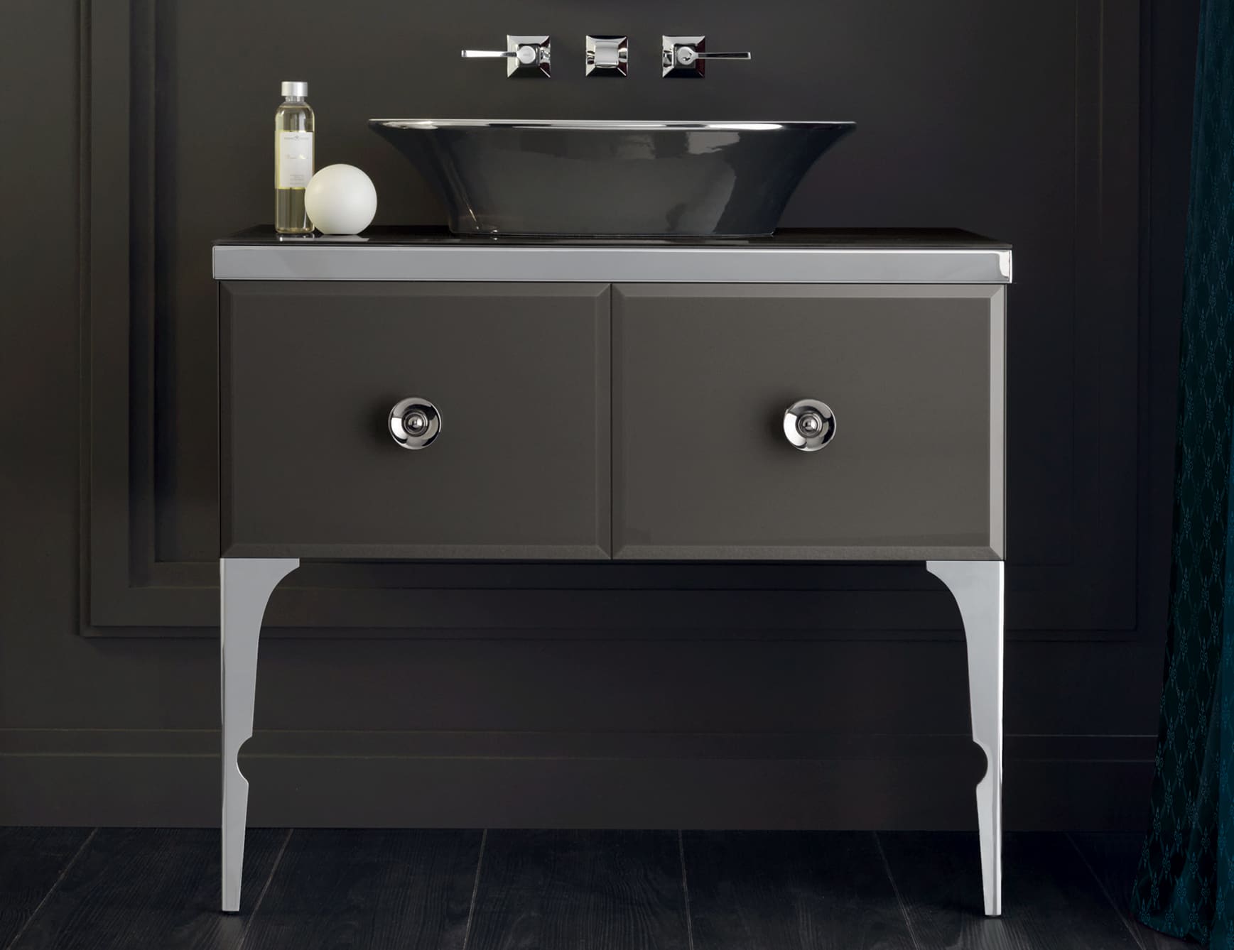 Majestic 08 classic luxury bathroom vanity with grey ceramic