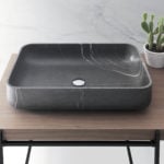 Bowl N9 contemporary Italian basin sink with grey Persian marble