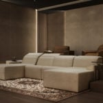 Fabric home theater seating system Kubrik in beige finish