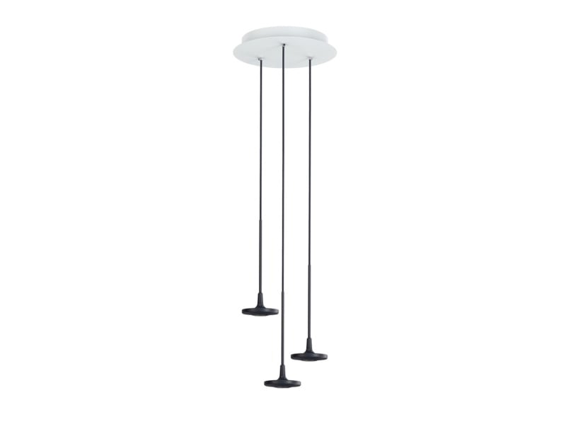 BUTTON modern Italian pendant light with black metal