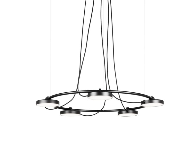 ARO modern Italian hanging light with black metal