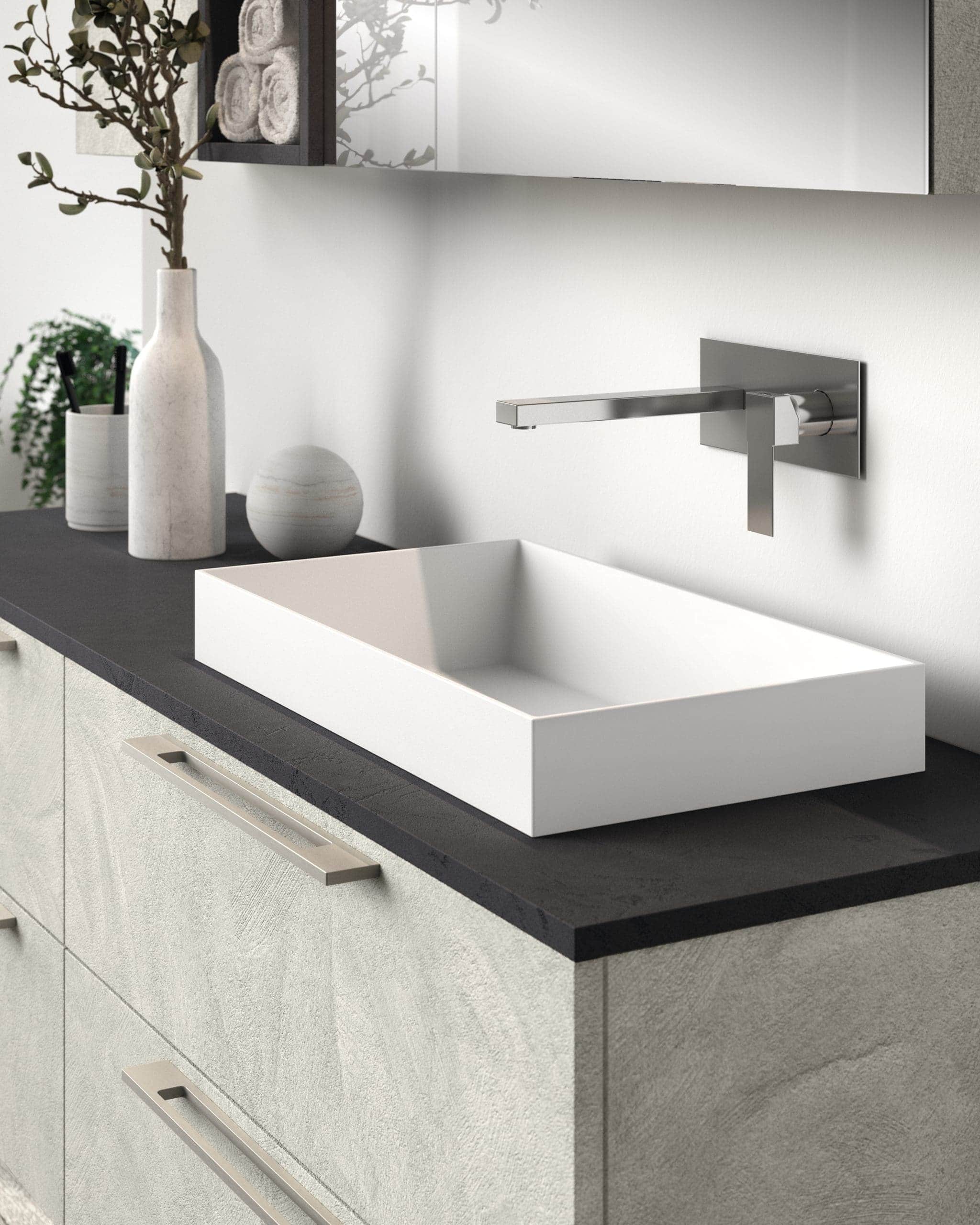 Byte 41 07 contemporary Italian bathroom vanity with white grafite