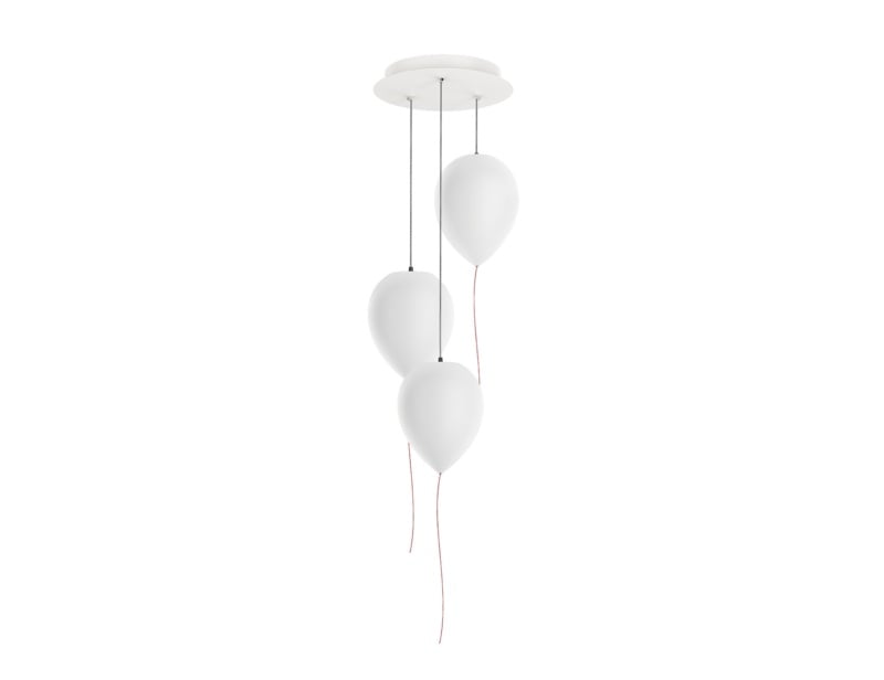 BALLOON modern Italian hanging light with white polyethylnene