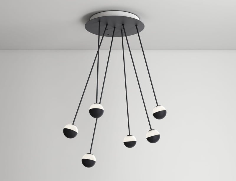 ALFI modern Italian hanging light with black metal