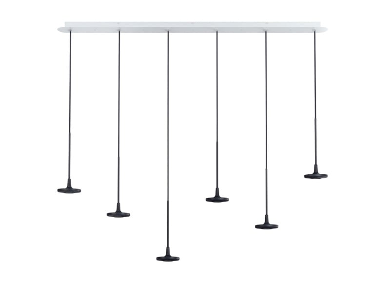BUTTON modern Italian hanging light with black metal