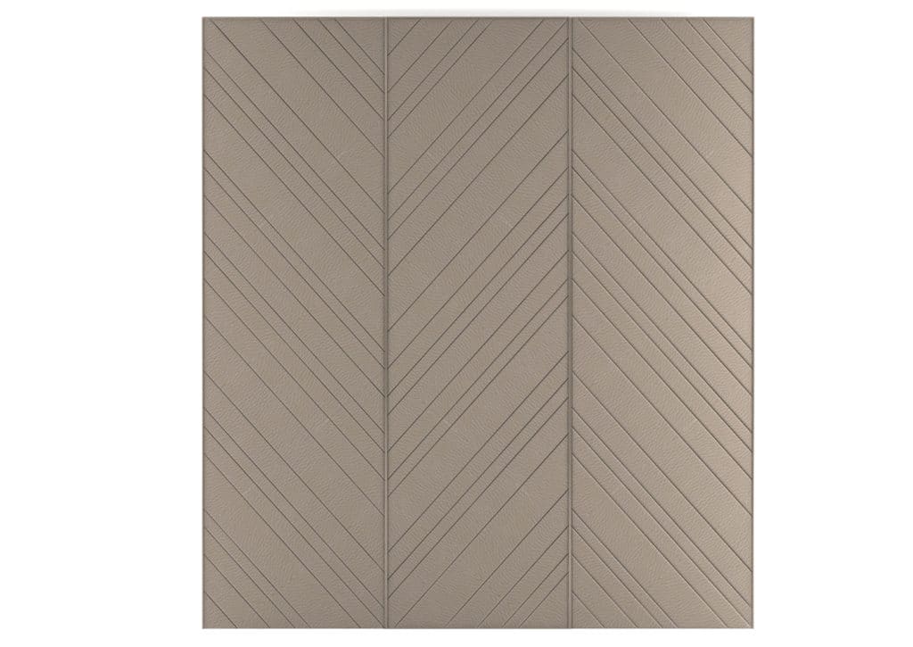 Leather Wall Panels ñ Custom Made modern Italian wall panel with grey leather