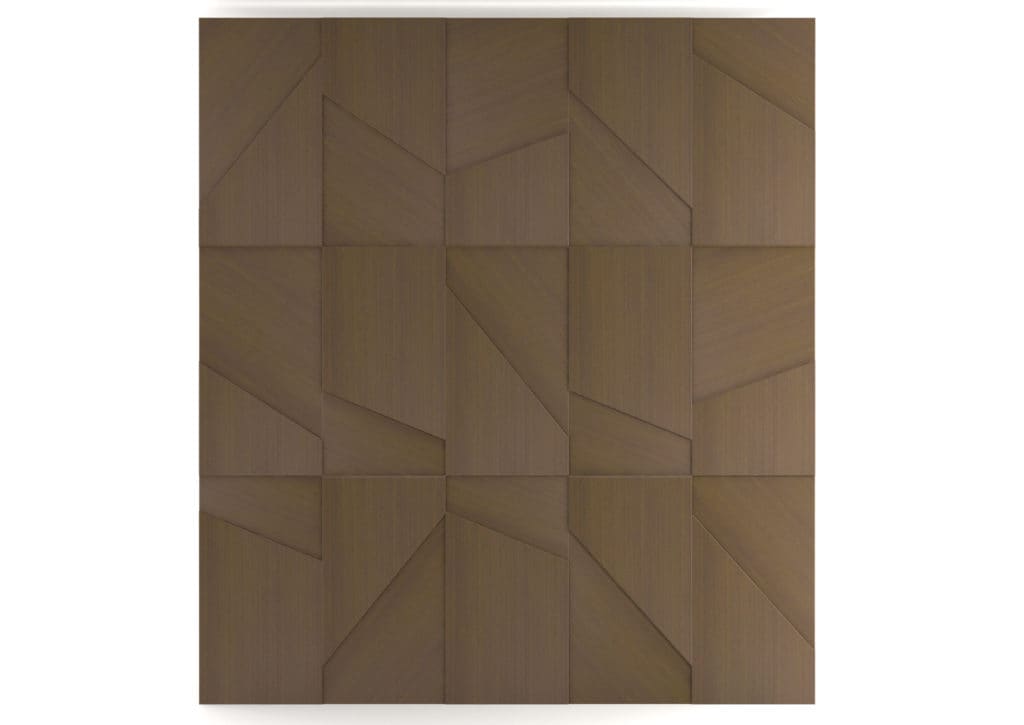 Leather Wall Panels ñ Custom Made modern Italian wall panel with brown leather