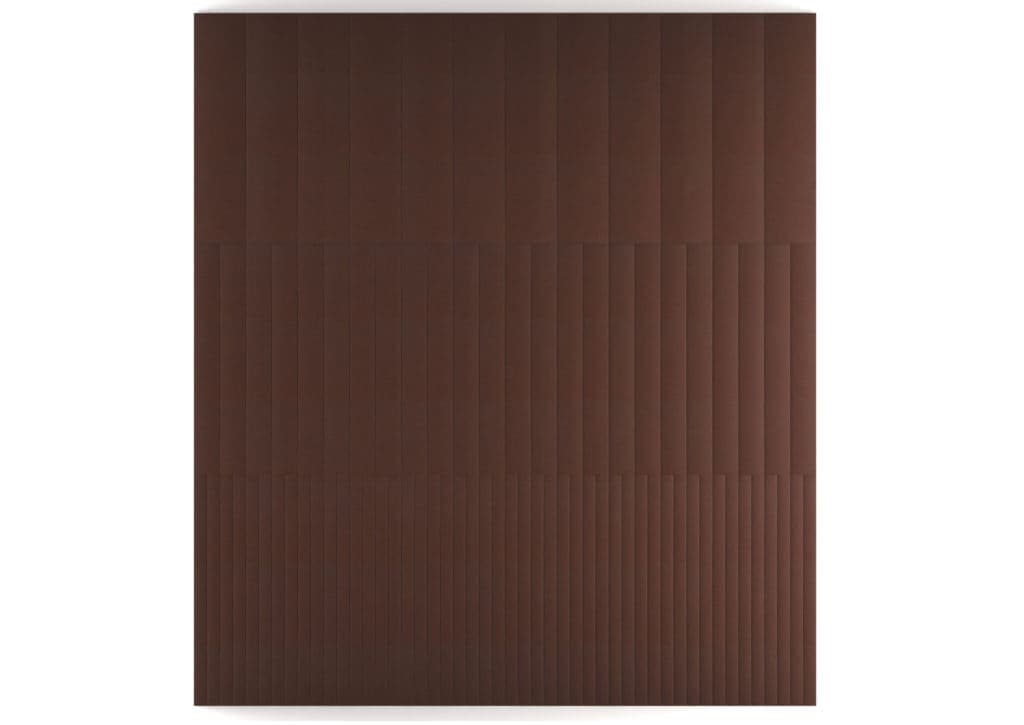 Leather Wall Panels ñ Custom Made modern Italian wall panel with brown leather