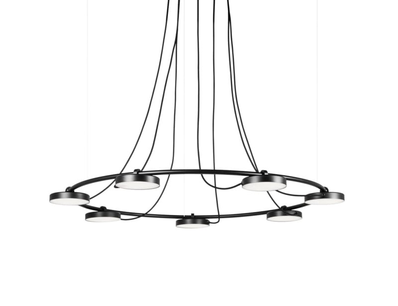 ARO modern Italian hanging light with black metal