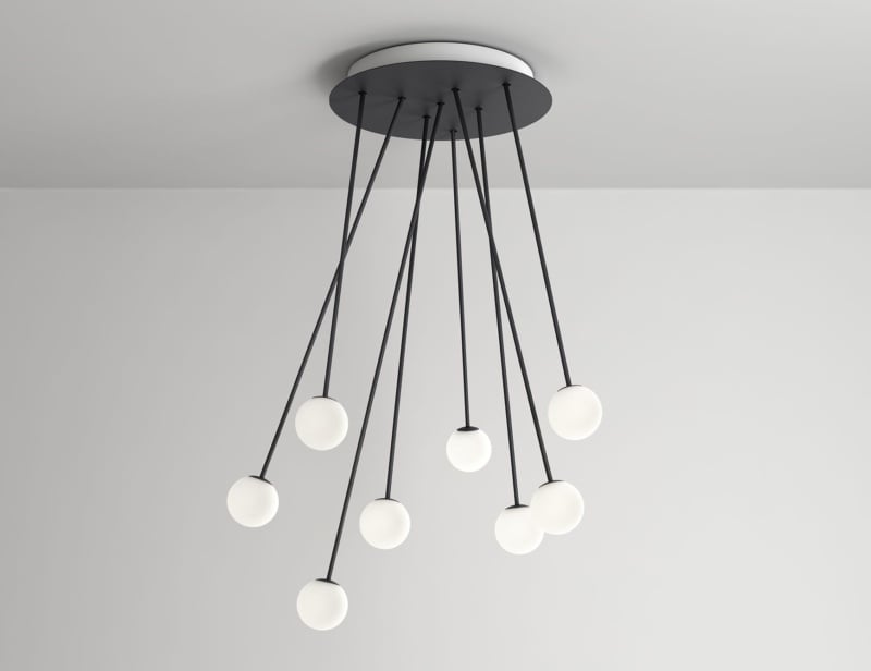 ALFI modern Italian hanging light with black metal