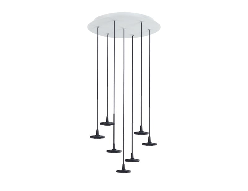 BUTTON modern Italian hanging light with black metal