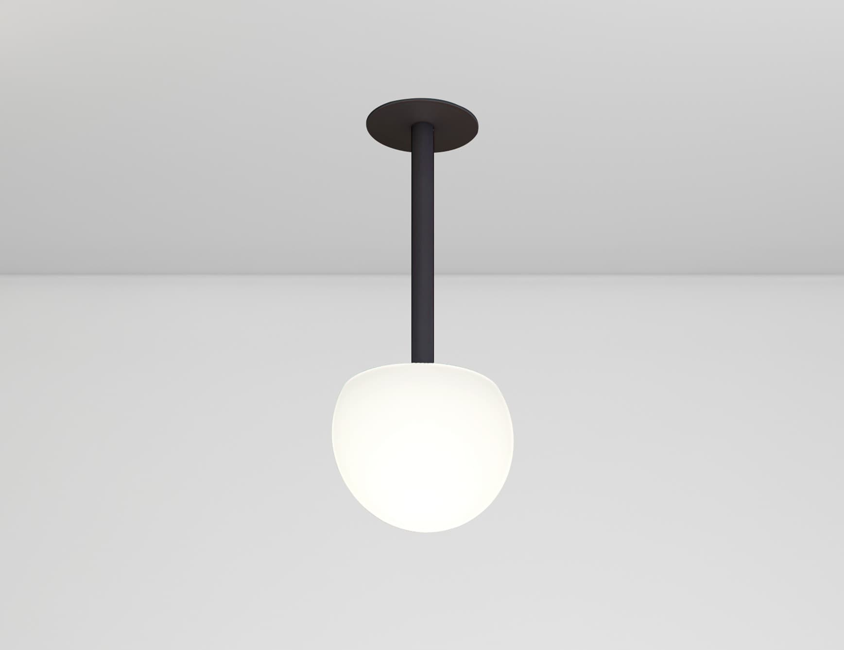 CIRC modern Italian ceiling light with black metal