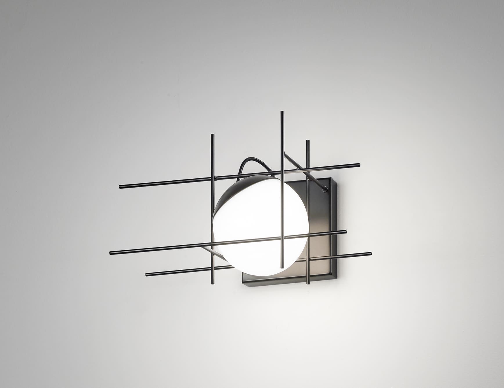 Plot Frame modern luxury sconce with white glass