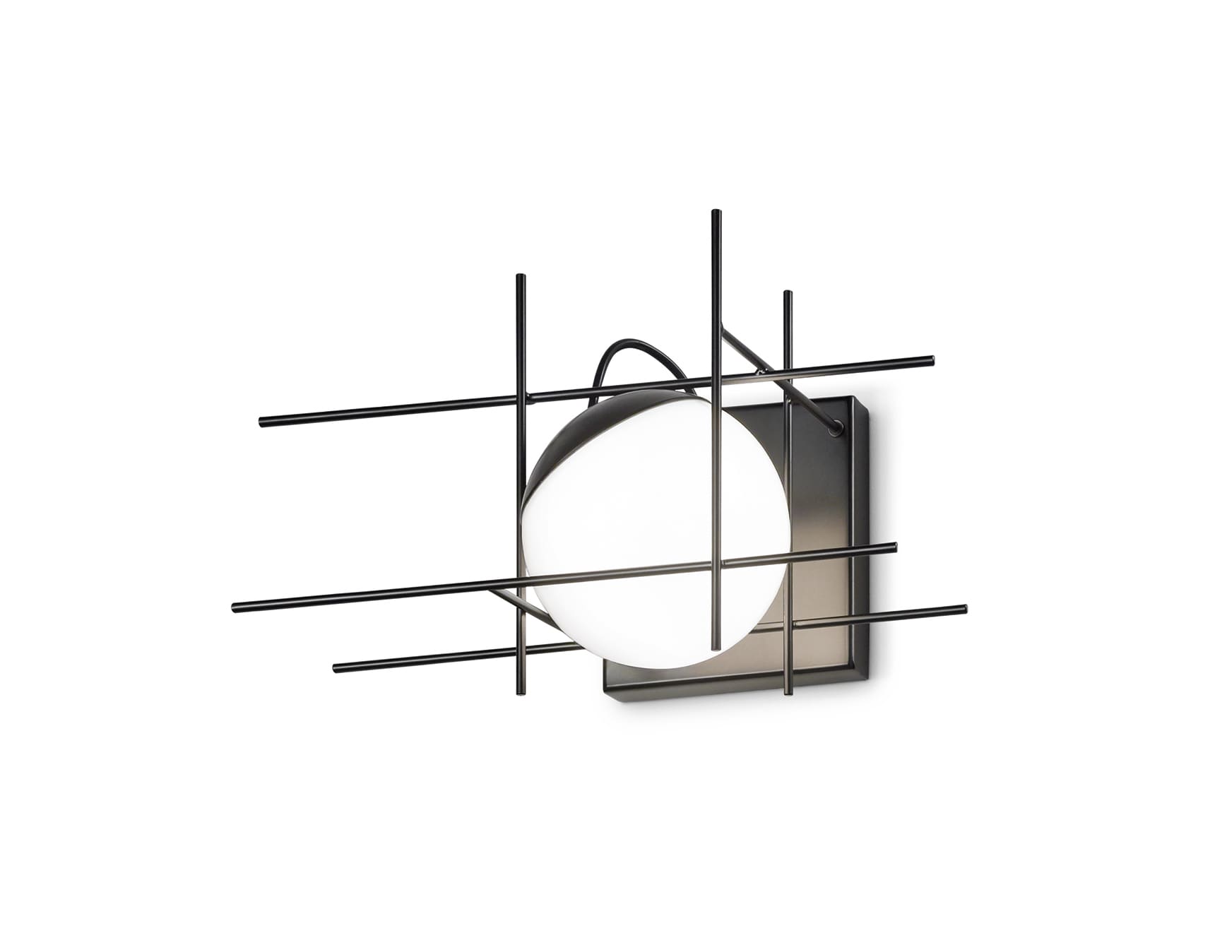 Plot Frame modern luxury sconce with white glass