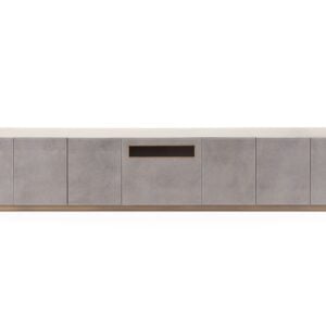 Boston modern luxury credenza with grey leather