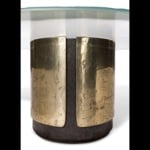 Amos modern luxury table with gold Black Wax concrete