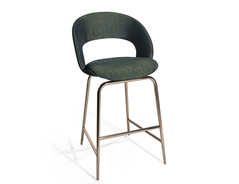 Kylo modern luxury stool with green fabric