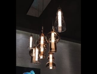 &lt;p&gt;Manta Italian luxury designer suspension lamp shown in amber-colored Murano glass. Murano glass finish also available in Fume. Each product speaks for itself from the precious wood, the vibrant colors of the marble, and the touch of lacquer on the veil. Made in Italy.&lt;/p&gt;
