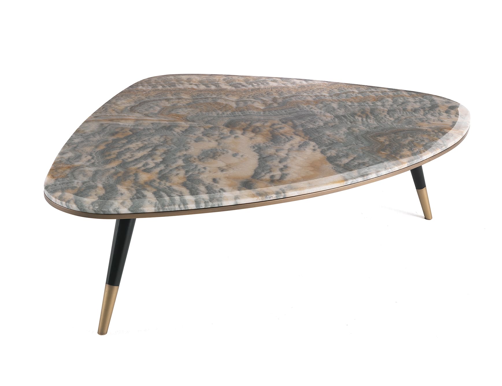 Camberwell modern luxury coffee table with brown marble