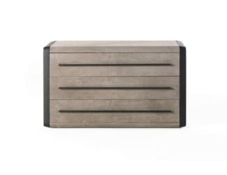 Era buffet modern Italian luxury designer chest of drawers composed of lacquered wood structure, and stainless steel base.  A wide selection of wood options and lacquered colors to choose from (samples upon request). Era buffet available in various categories. Made in Italy.