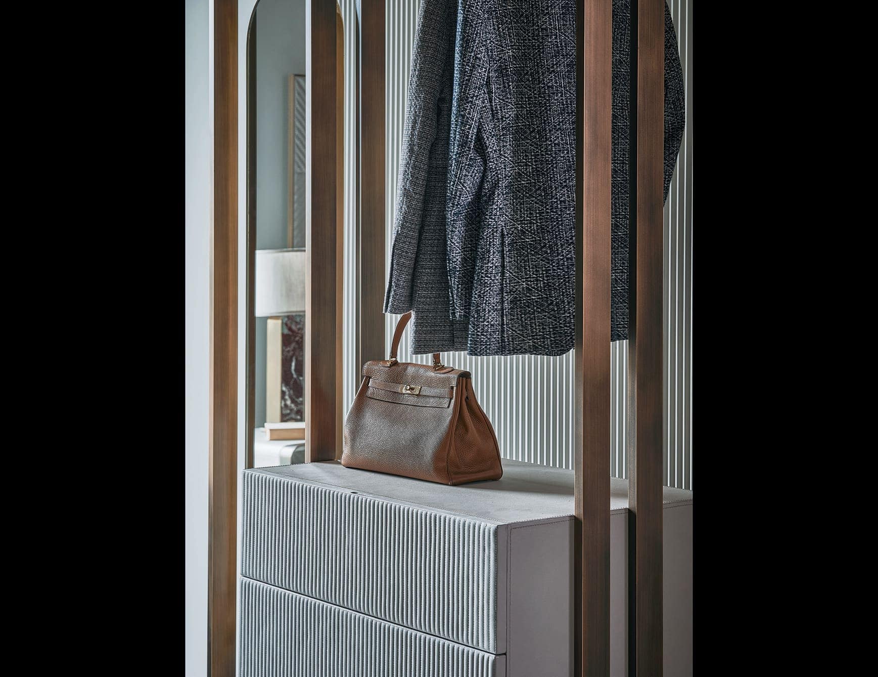 Matisse modern luxury wardrobe with ivory metal