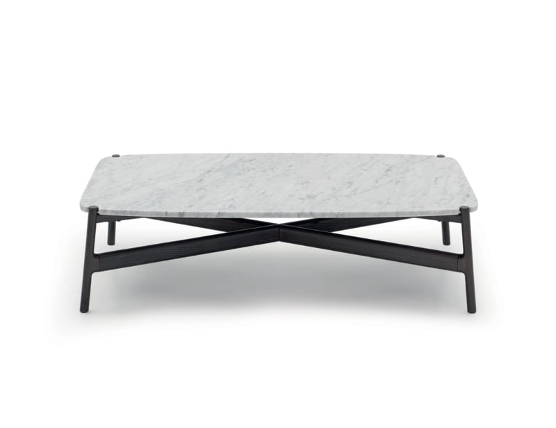 Oscar modern Italian coffee table with white Carrara marble