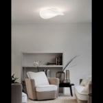 Balance modern luxury ceiling light with white glass