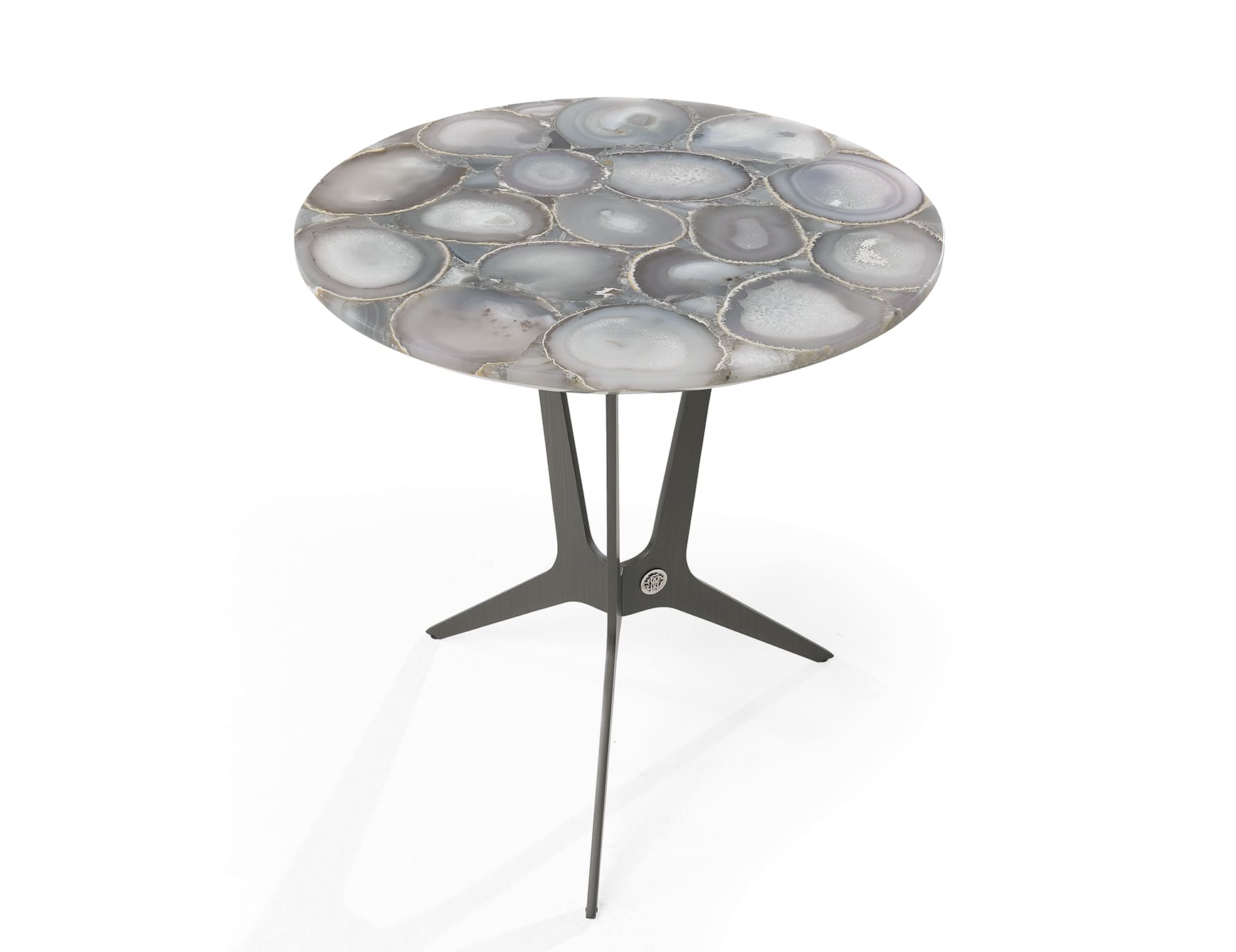 Cooper modern luxury side table with grey Agate onxy