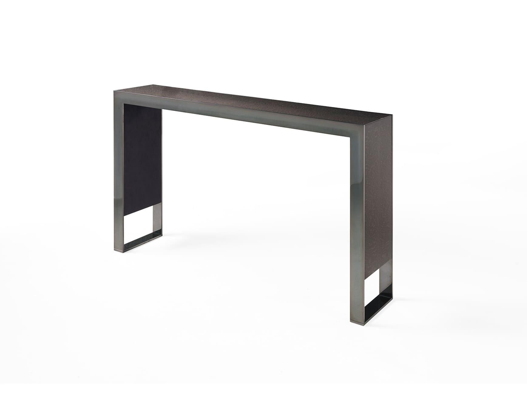 Golden Bridge modern luxury console with silver metal