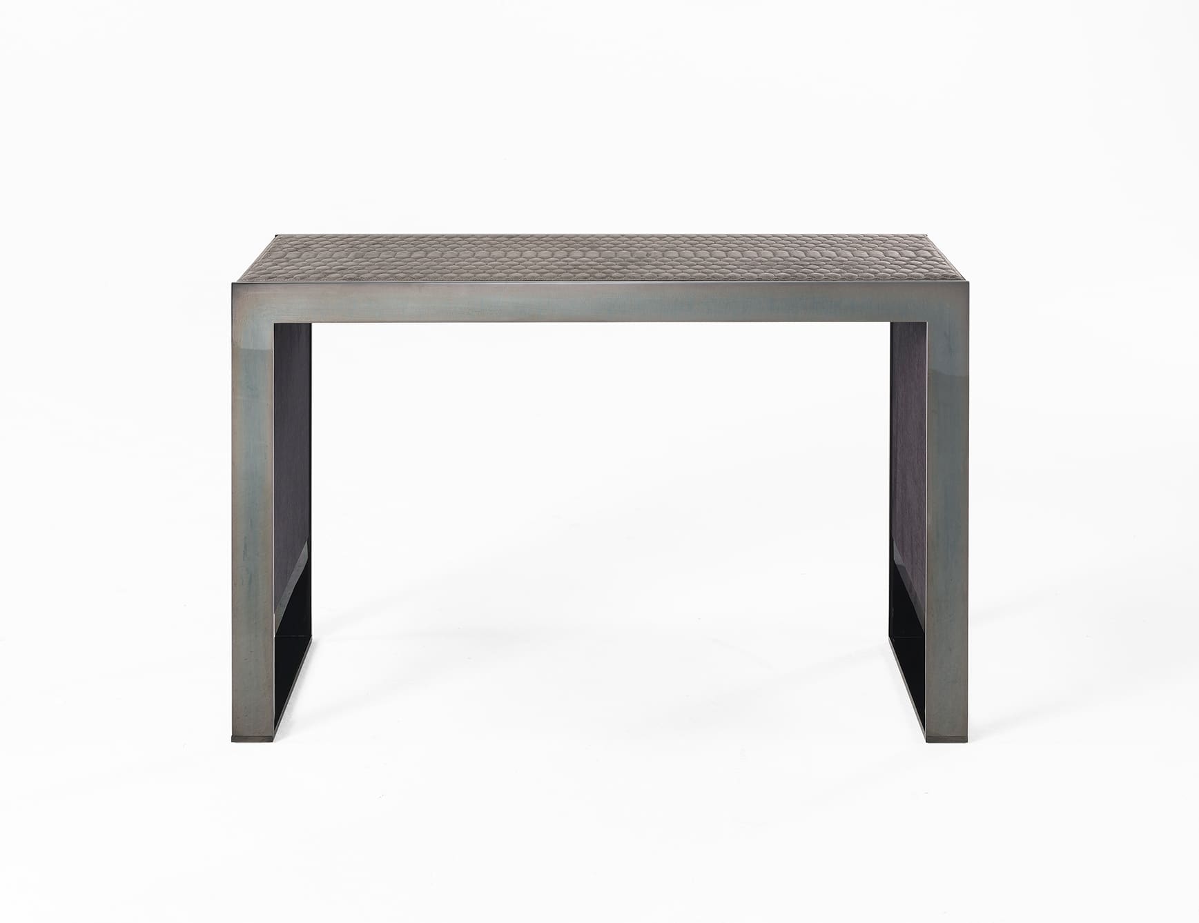 Golden Bridge modern luxury console with silver metal