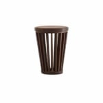 Theo modern Italian coffee table with brown Walnut wood