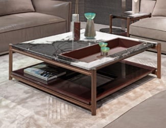 &lt;p style=&quot;text-align: justify;&quot;&gt;
	Marina luxury Italian&nbsp;squared small table shown in a timeless modern design. Structure composed of metallic bronze finisht with green rope. Top shown in tecnomarble matt calacatta. Rope available in green and grey. Made in Italy.&lt;/p&gt;
