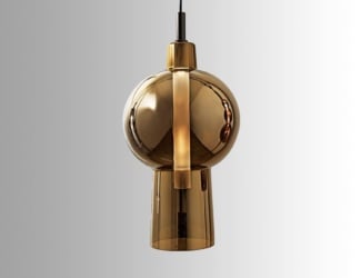 Teo 2392 modern Italian designer ceiling light handmade in satin gold nickel. Samples available upon request. Made in Italy.