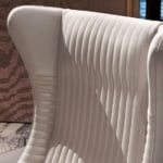 Planet modern luxury office chair with cream leather