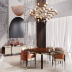 Giuliette contemporary Italian chair with beige fabric