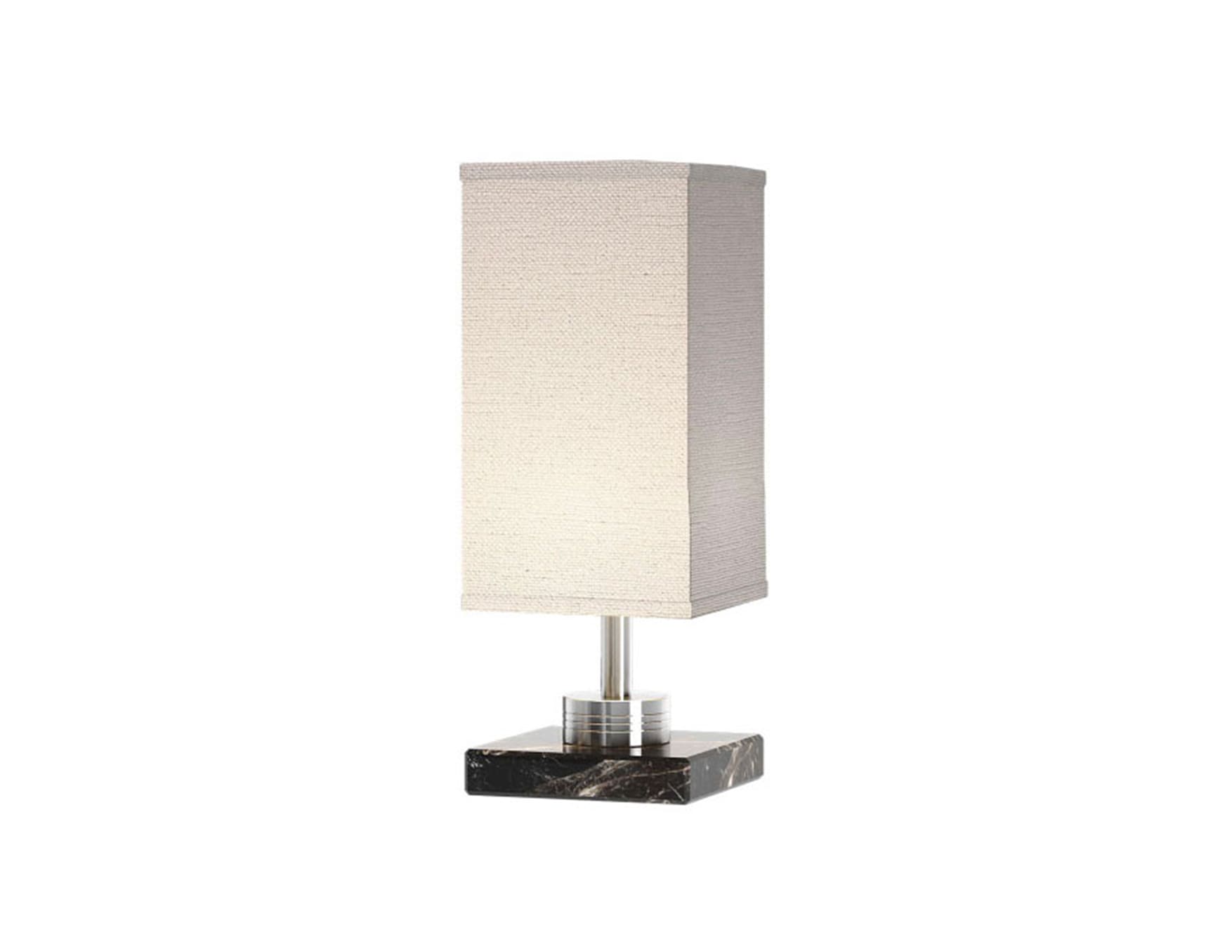 Kiska contemporary Italian table lamp with beige Marquinia marble