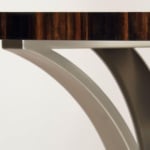 Must contemporary Italian coffee table with brown veneered wood