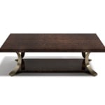 Must contemporary Italian coffee table with brown veneered wood