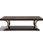 Must contemporary Italian coffee table with brown veneered wood